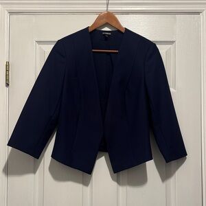Express Women's Dark Blue Cutaway Suit Jacket - size 10